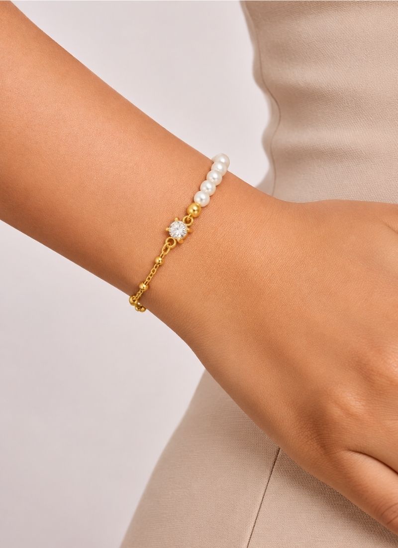 Pearl Charm Bracelet