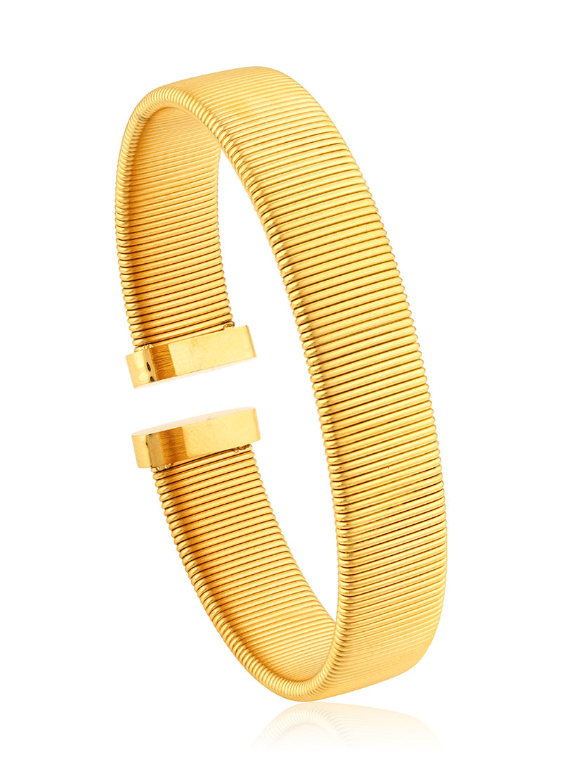 Golden Crest Cuff Bracelet