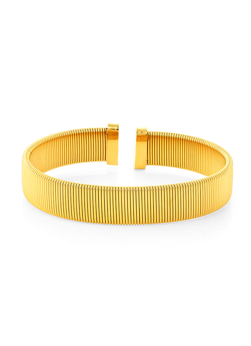 Golden Crest Cuff Bracelet