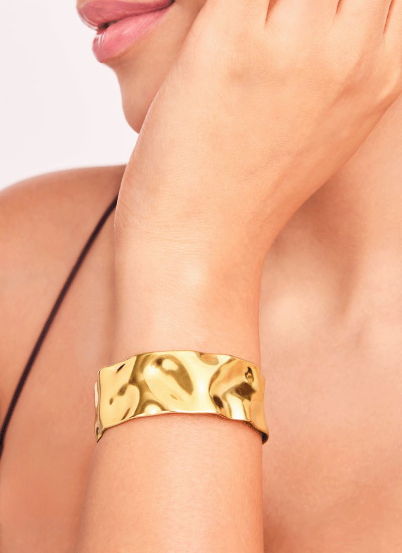 Golden Wave Cuff Bracelet