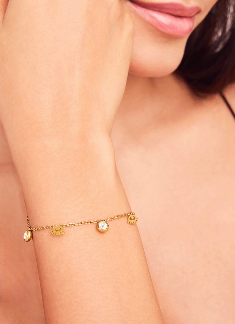 Sparkle Eye Charm Bracelet