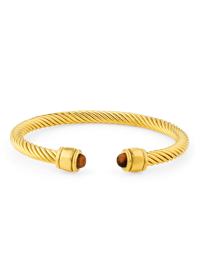 Golden Coil Cuff Bangle