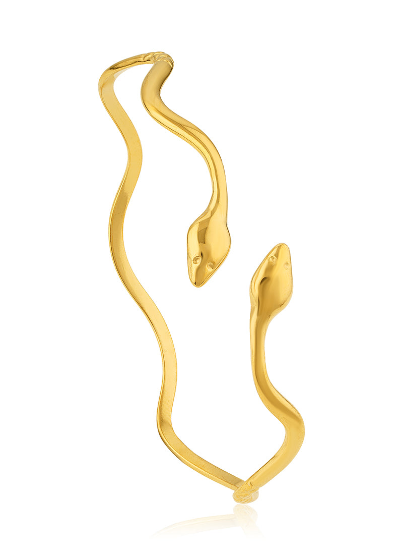 Golden Serpent Cuff Bracelet