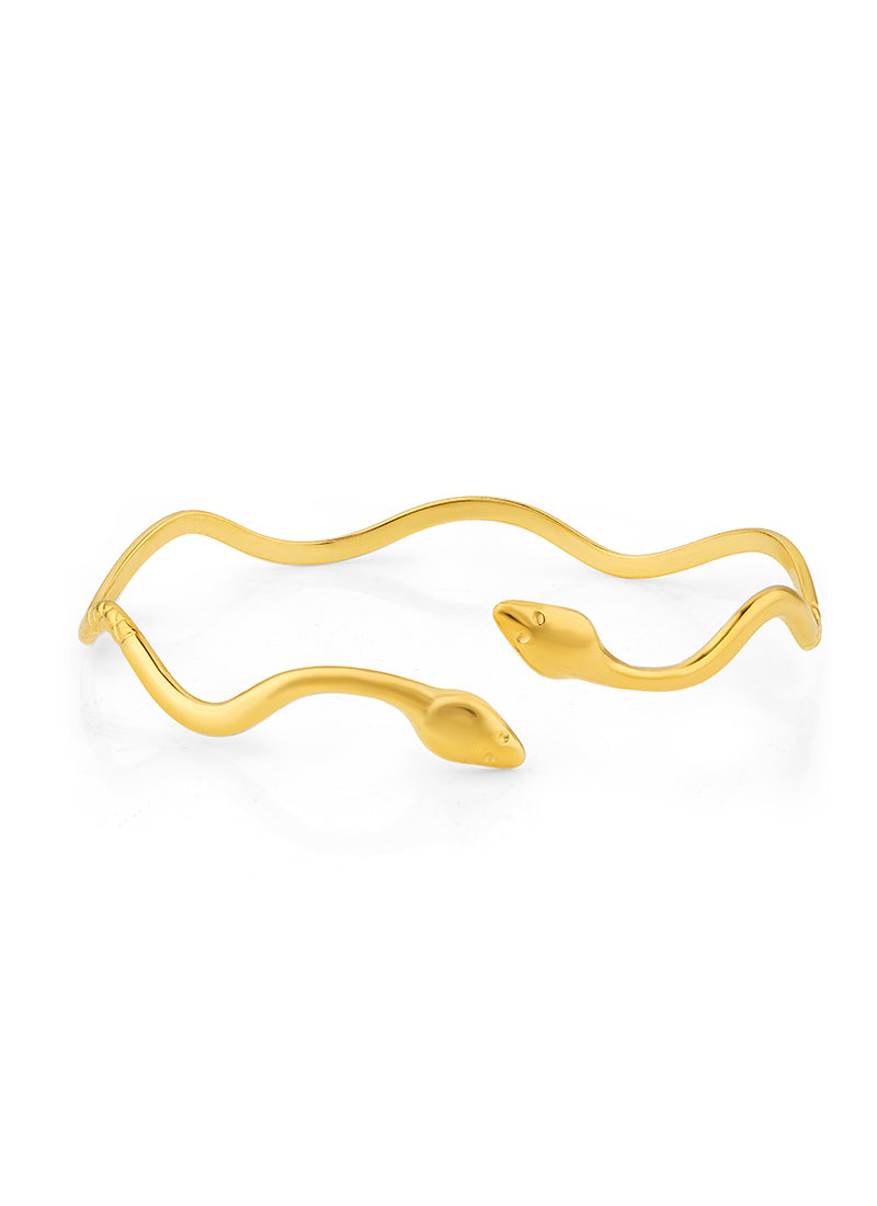 Golden Serpent Cuff Bracelet