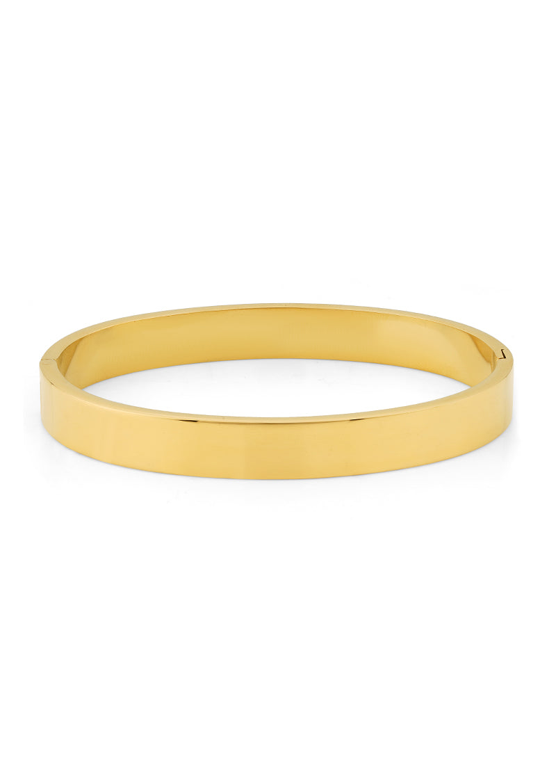 Golden Curve Bangle Bracelet