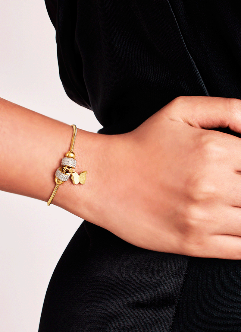 Golden Butterfly Charm Bracelet
