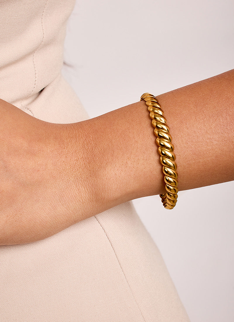 Sculpted Coil Cuff Bracelet