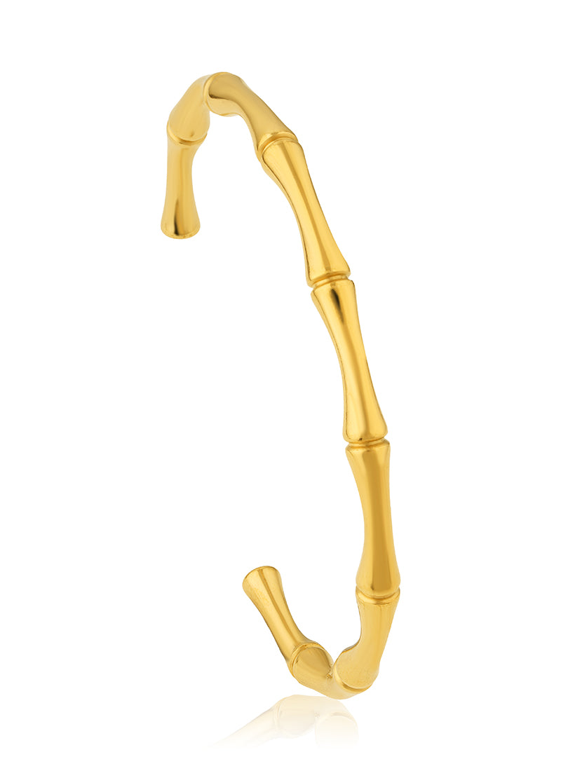 Golden Bamboo Cuff Bracelet