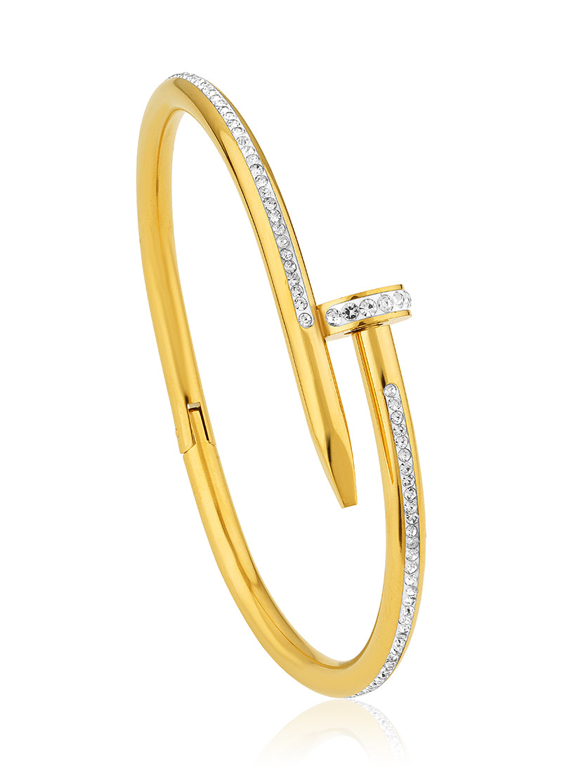Sparkling Nail Bangle Bracelet