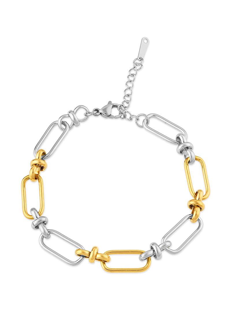Dual Tone Link Bracelet