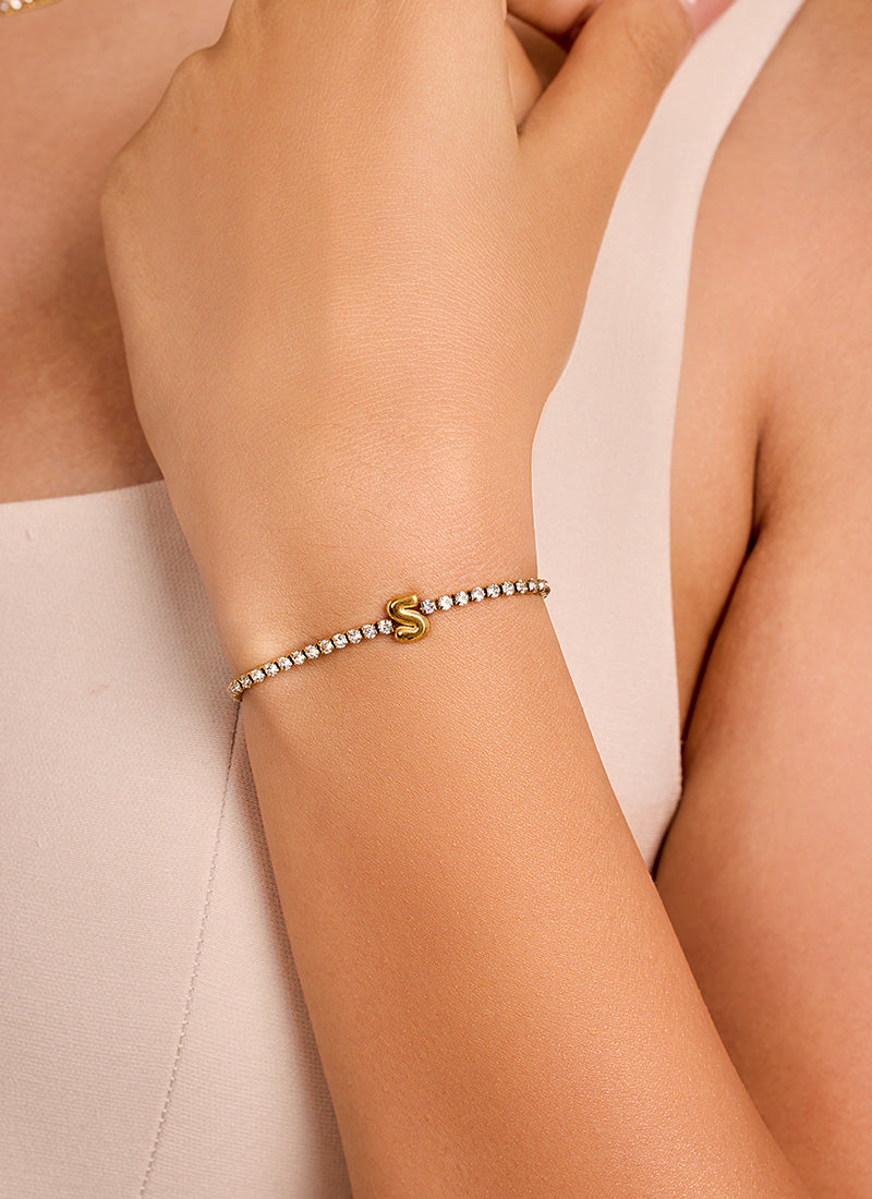 Crystal Alphabet Bracelet