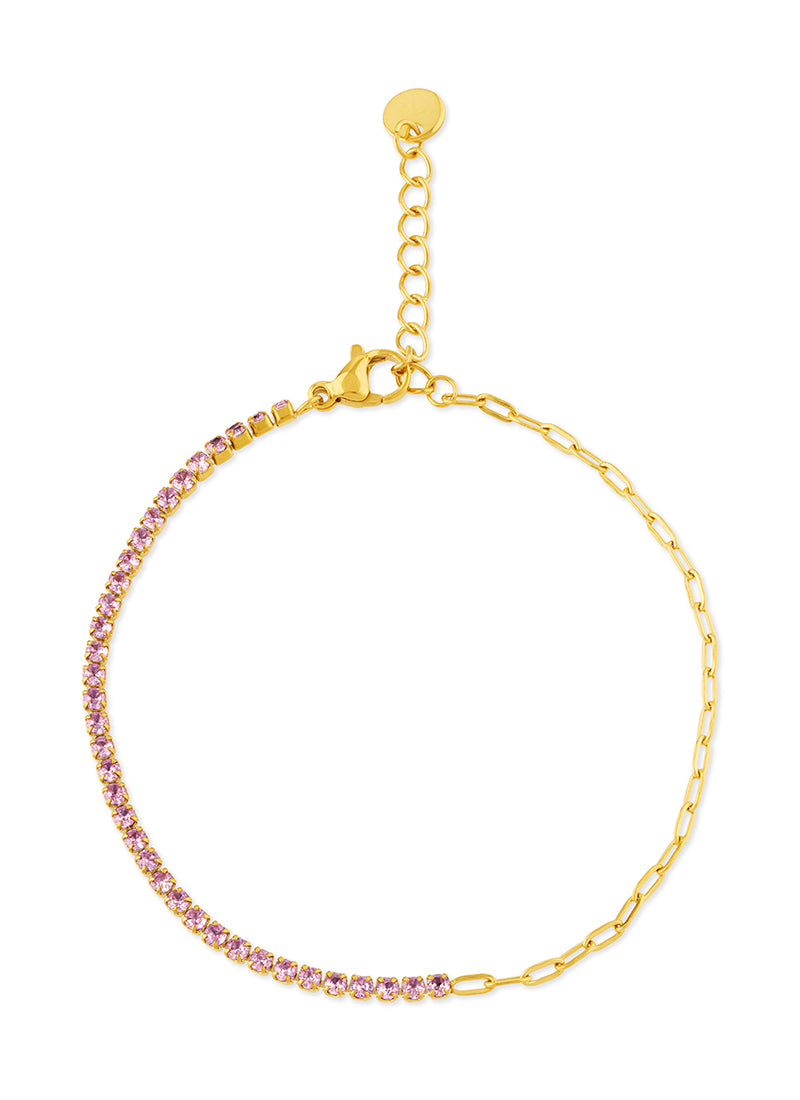 Half Chain Tennis Bracelet