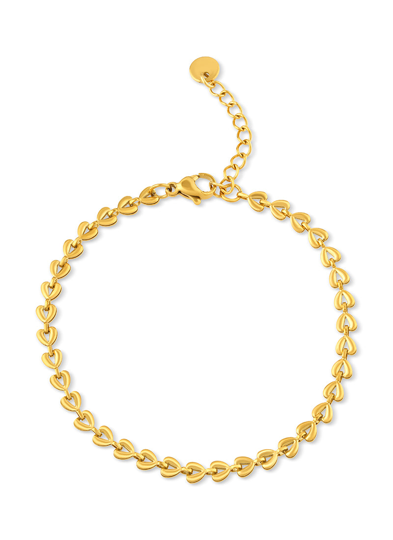 Linked Hearts Chain Bracelet