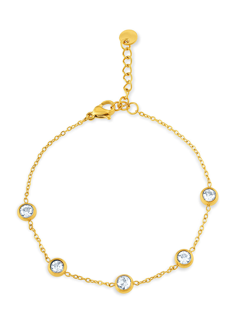 Golden Bezel Chain Bracelet:BYOS