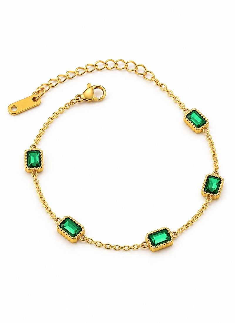 Emerald Spark Bracelet:Gold