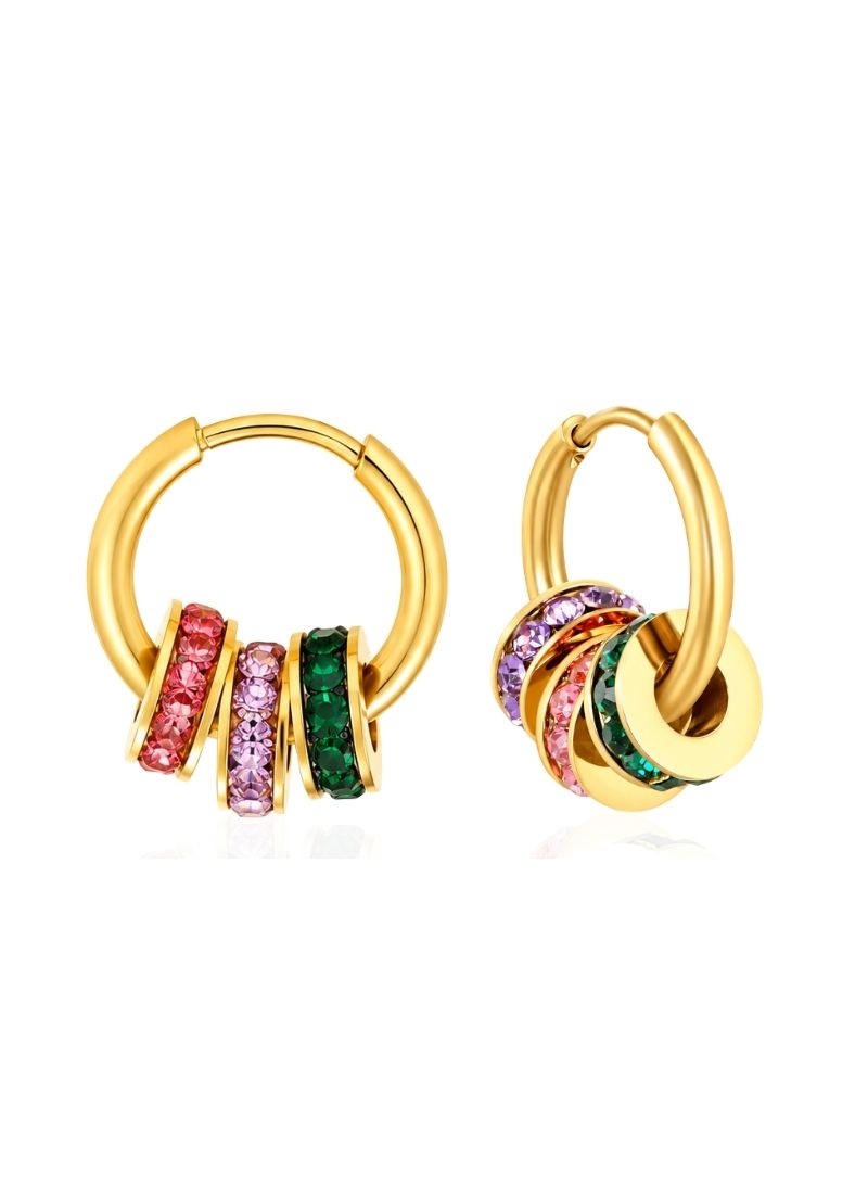 Trinity Glow Hoop Earrings