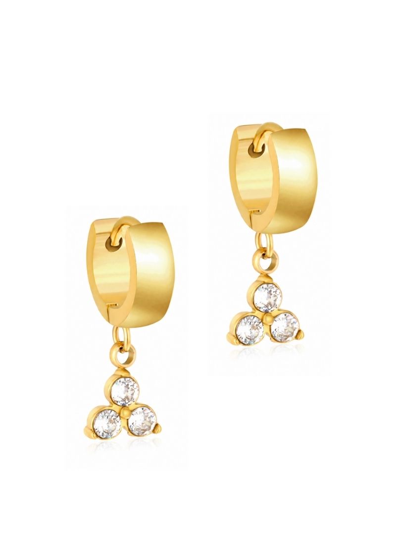 Golden Dazzle Drop Earrings
