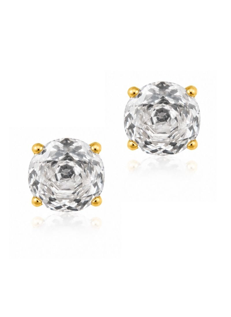 Bloom Rose Cut Studs:White