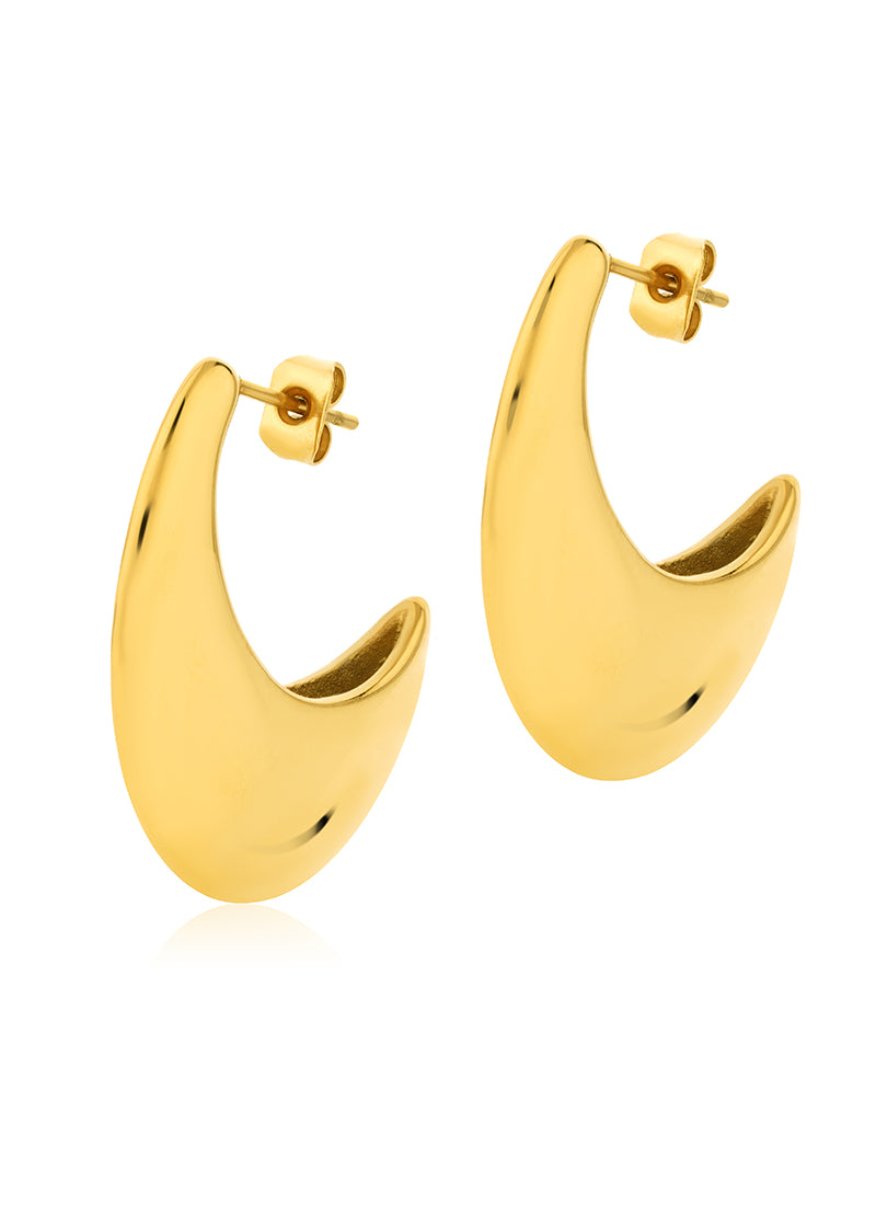 Golden Crescent Earrings