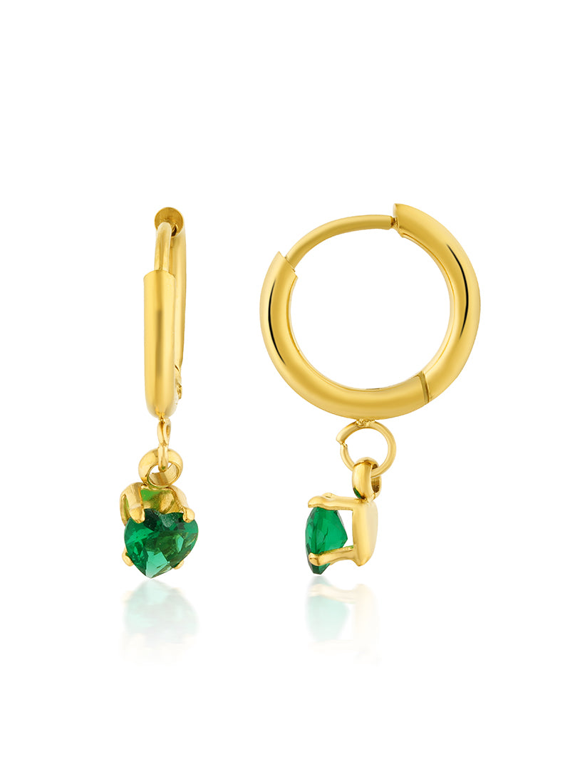 Golden Gem Drop Earrings