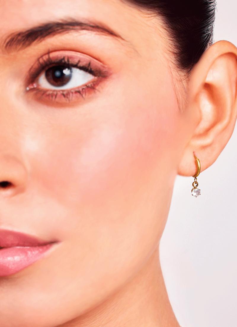 Golden Gem Drop Earrings