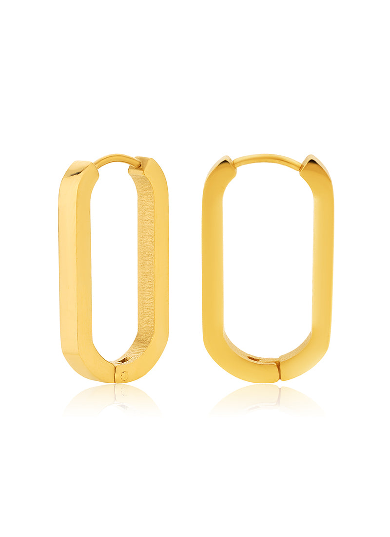 Golden Edge Hoop Earrings