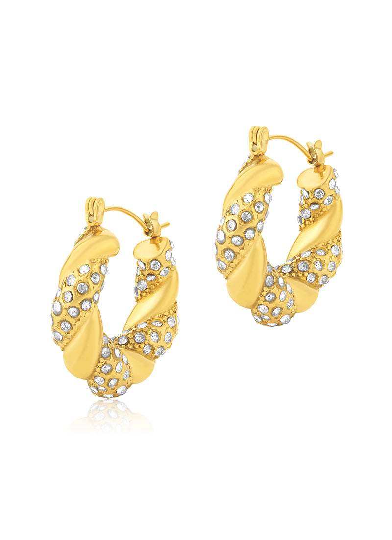 Crystal Twirl Earrings