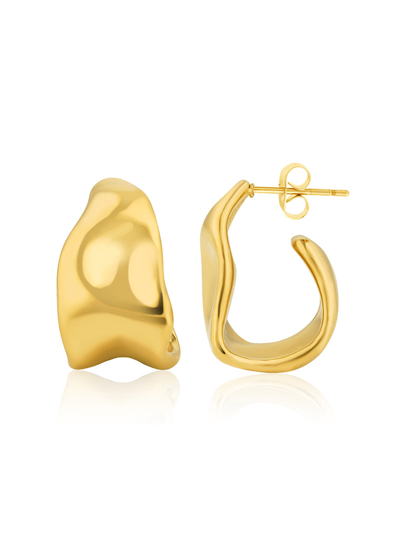 Molten Fold Stud Earrings