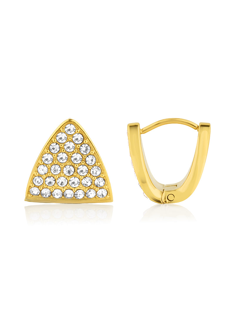Luxe Triangle Hoop Huggies