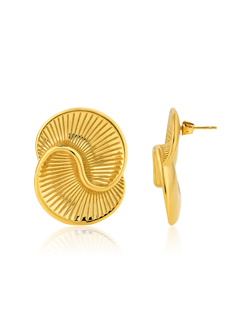 Sculpted Shell Stud Earrings