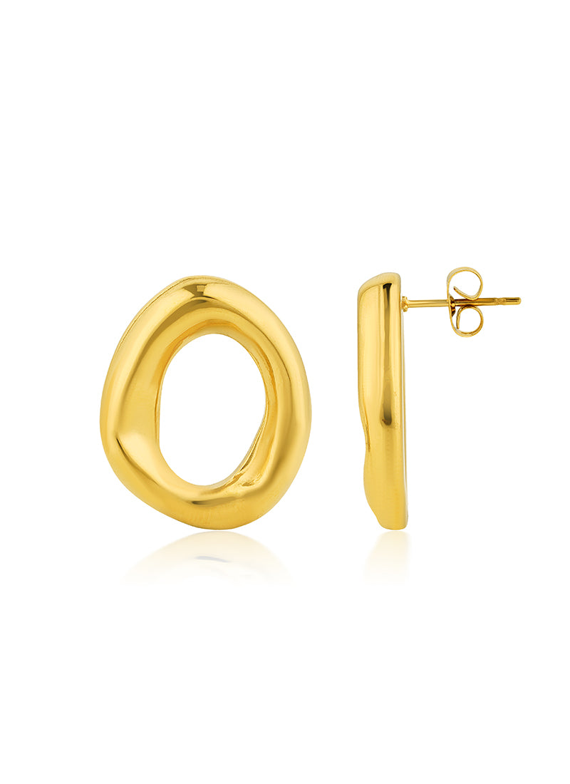 Molten Oval Earrings