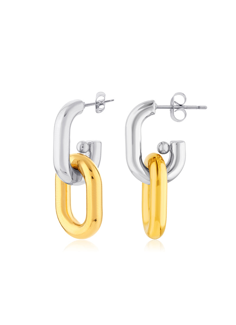 Dual Link Drop Earrings