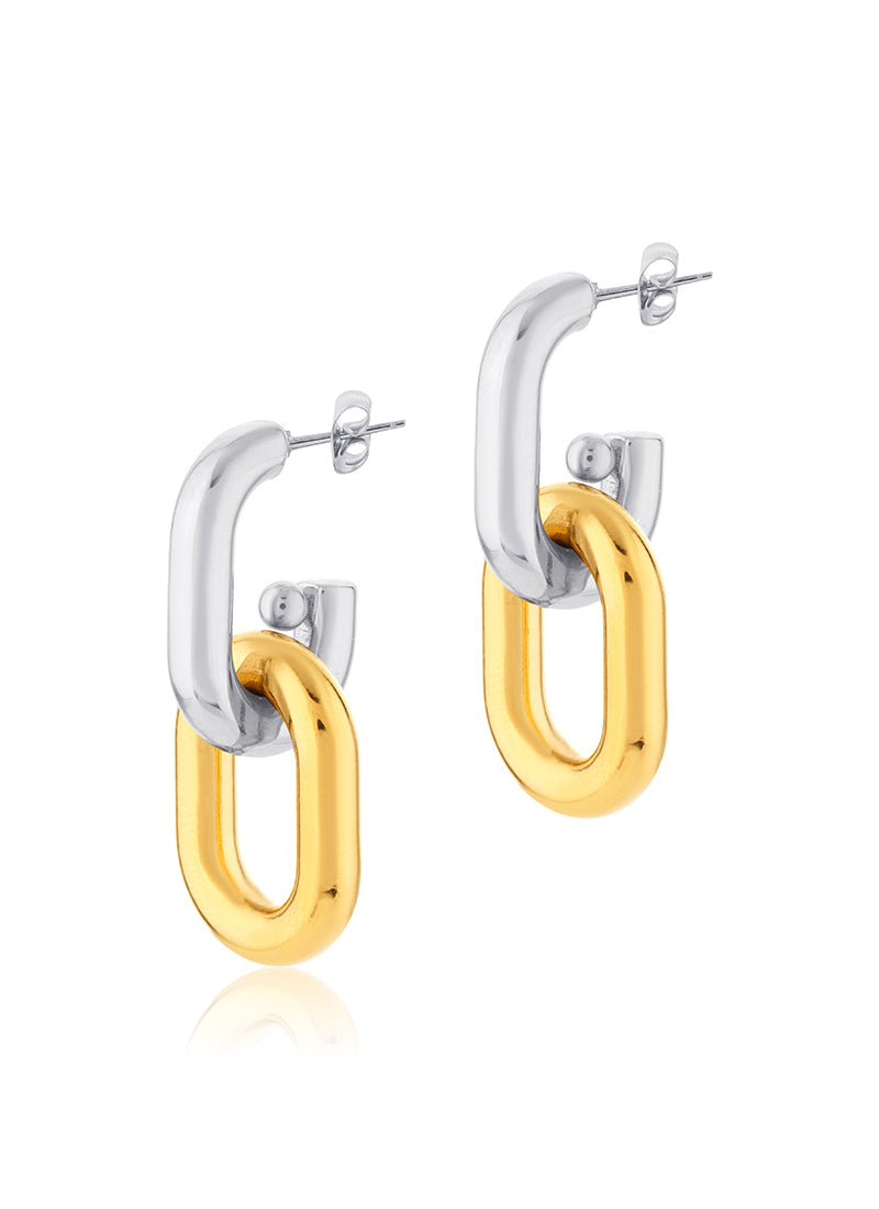 Dual Link Drop Earrings