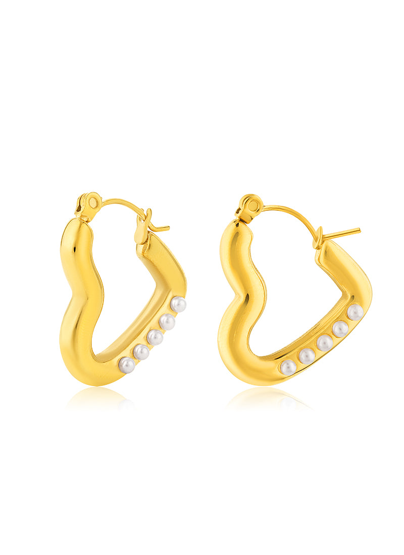 Golden Heart Glow Hoops
