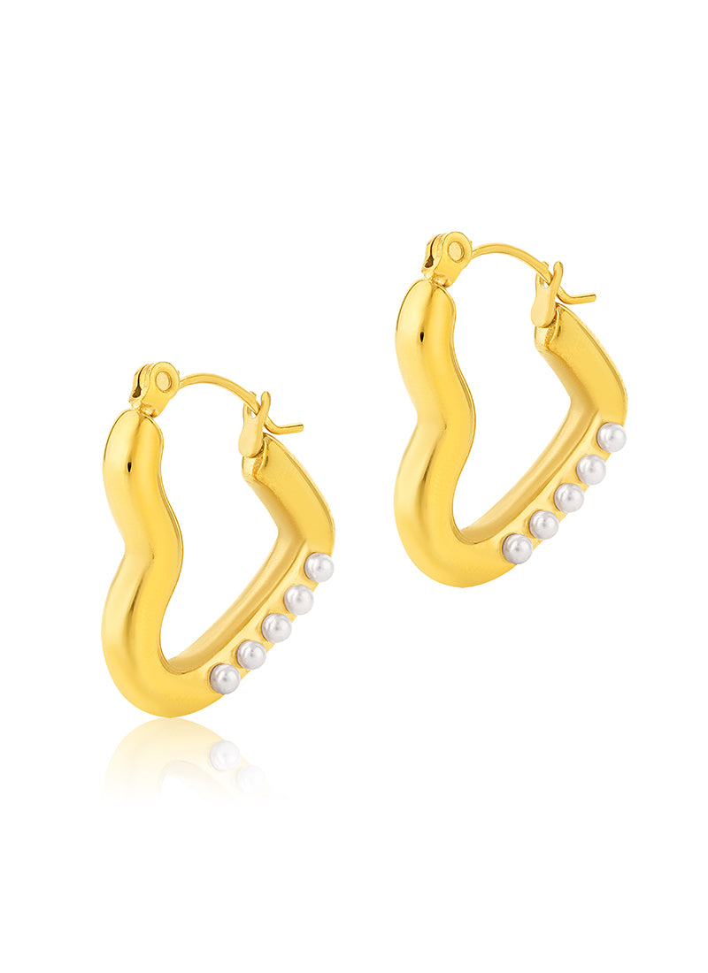 Golden Heart Glow Hoops
