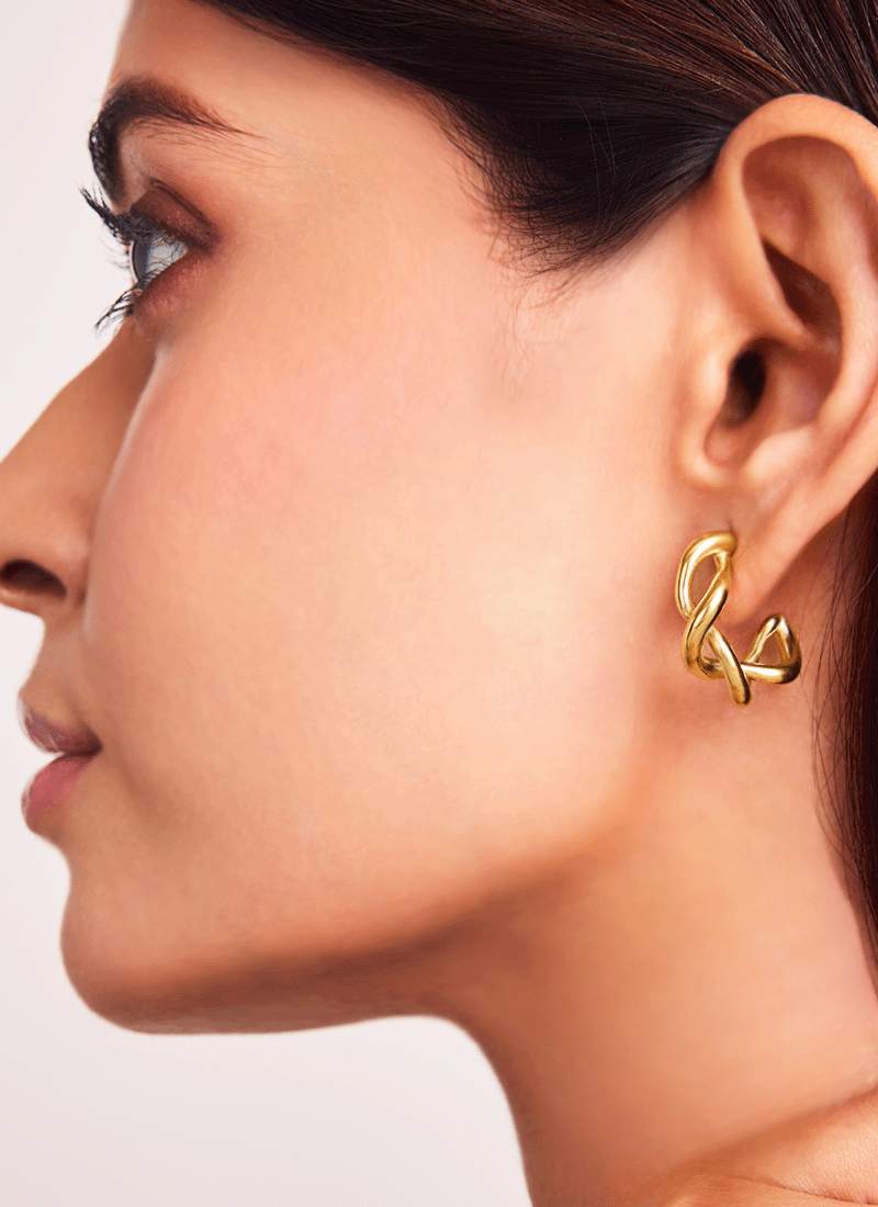 Sunny Spiral Hoop Earrings