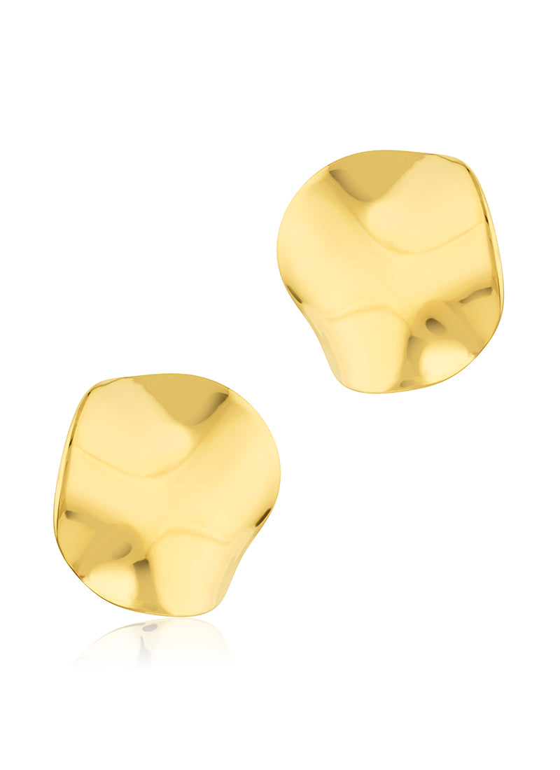 Golden Flux Stud Earrings