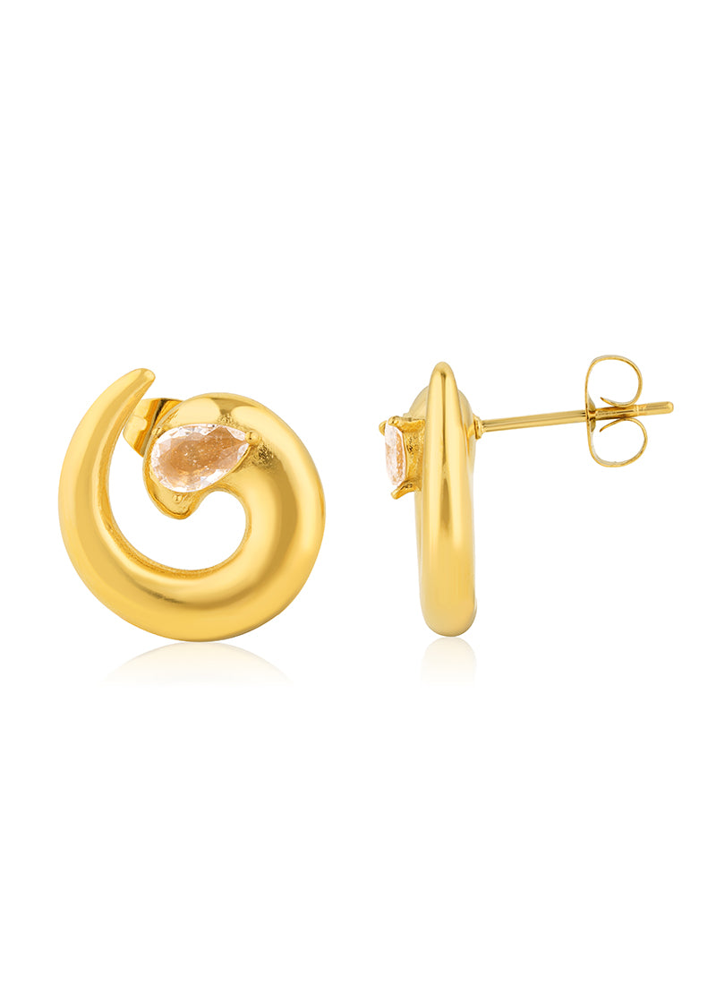 Golden Dew Stud Earrings