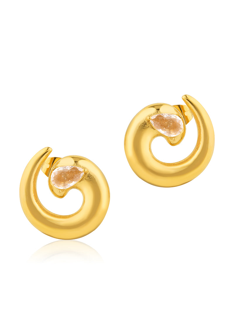 Golden Dew Stud Earrings