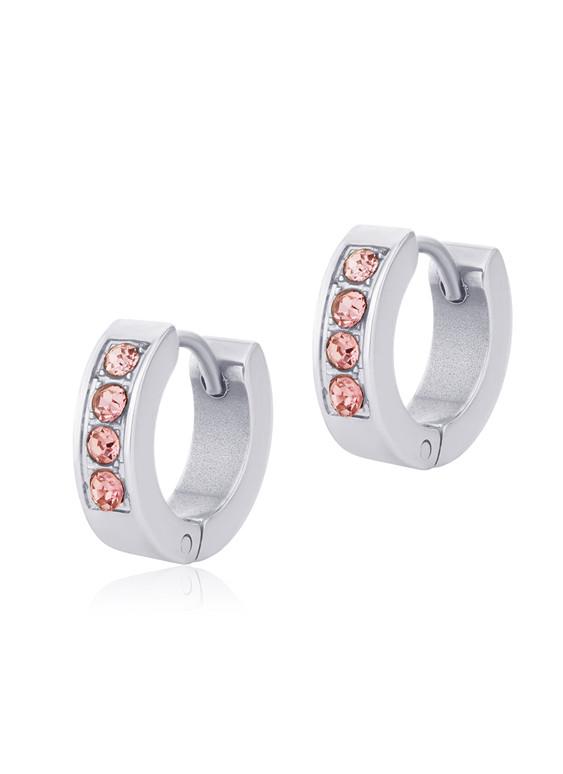 Blush Glow Huggie Hoops