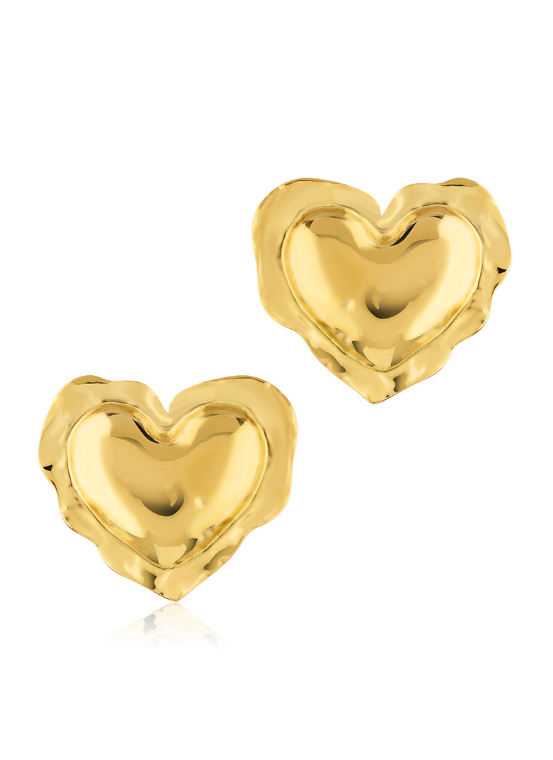 Sculpted Love Stud Earrings