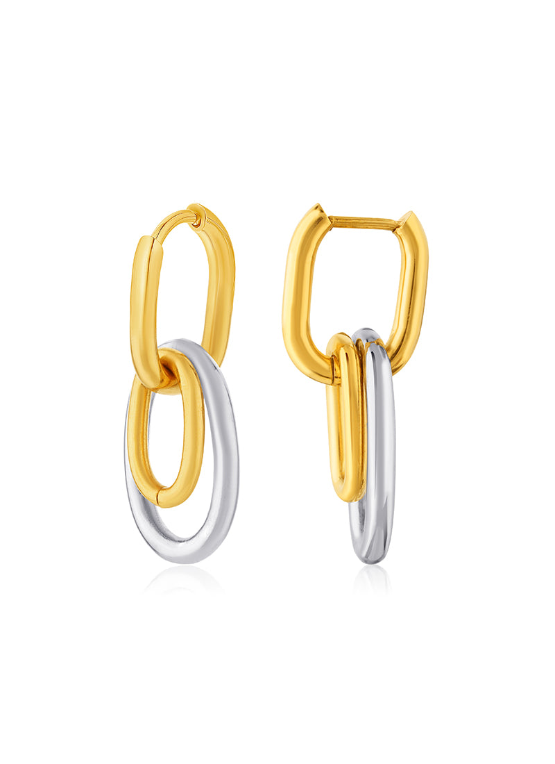 Orbit Link Hoop Earrings