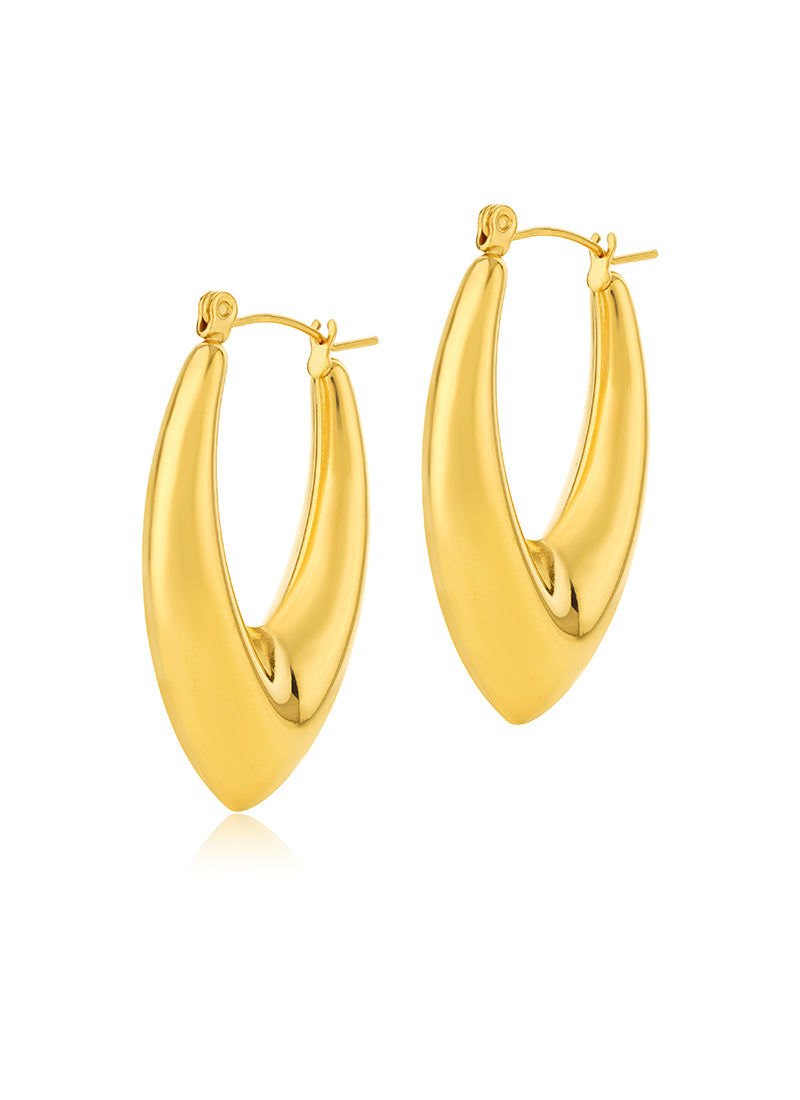 Golden Flow Hoop Earrings