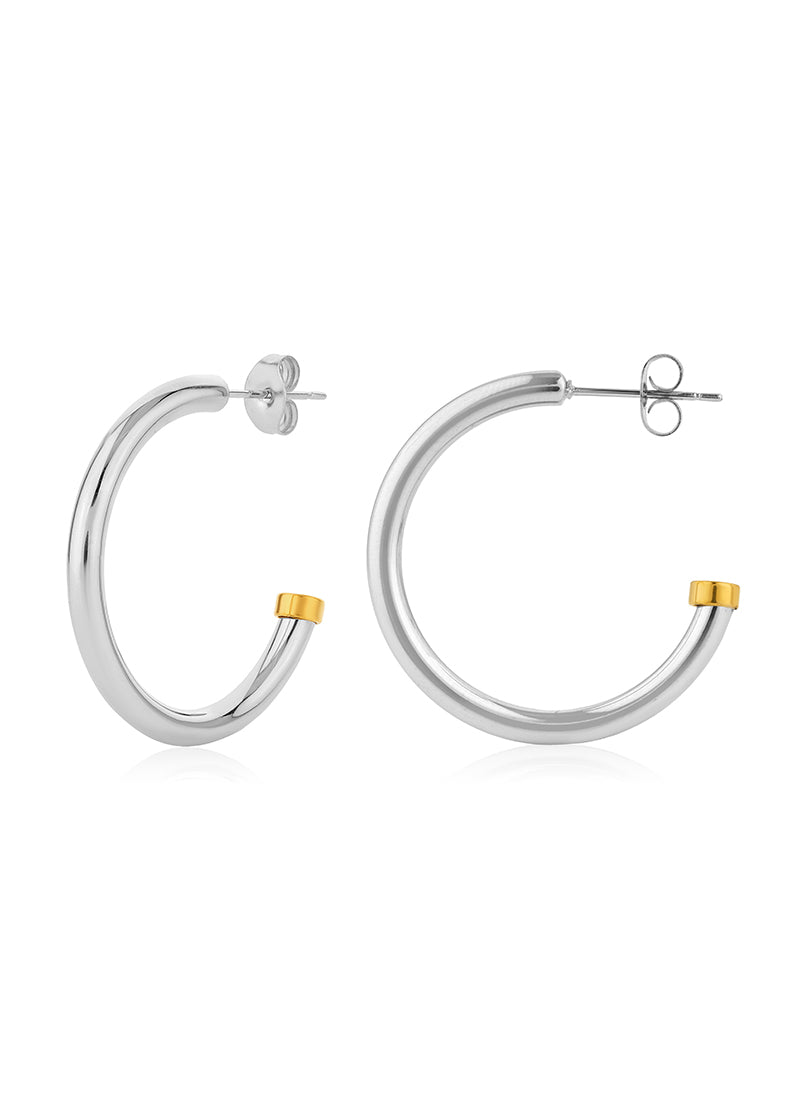 Silver Dawn Hoop Earrings