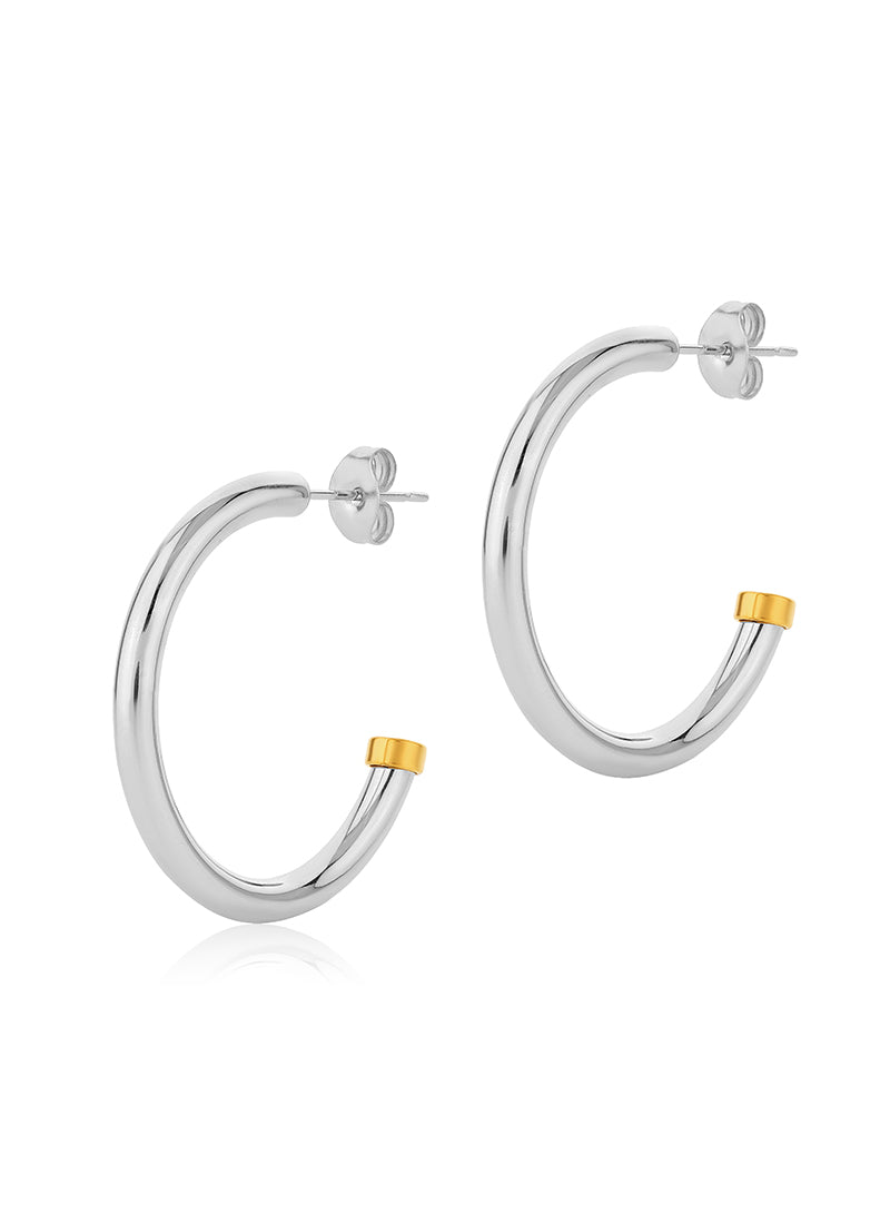 Silver Dawn Hoop Earrings