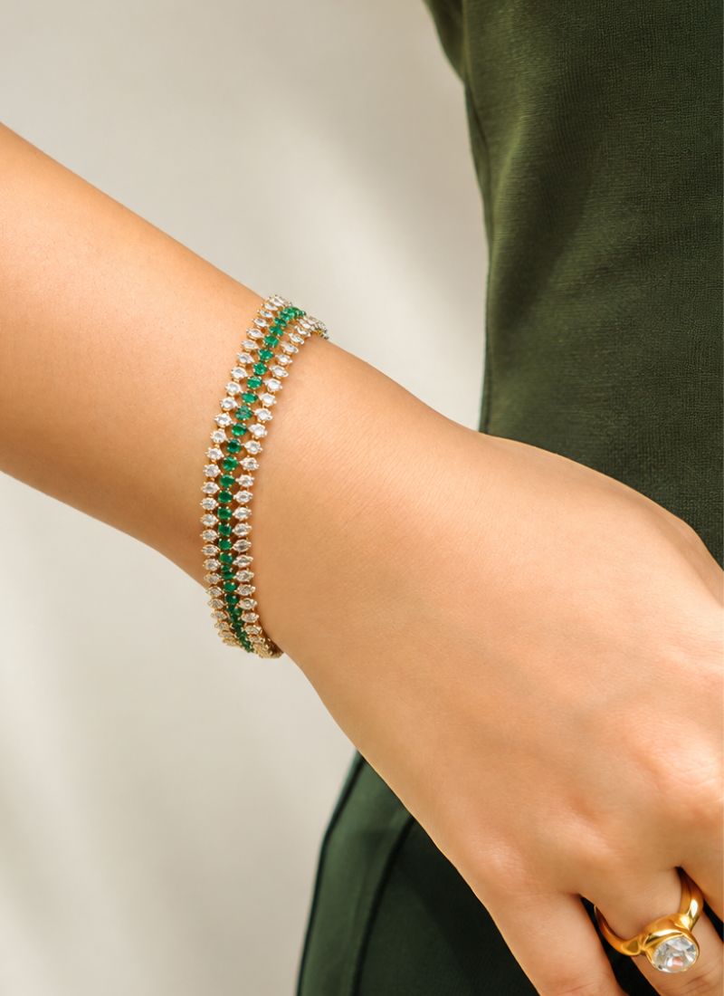 Emerald Grace Tennis Bracelet