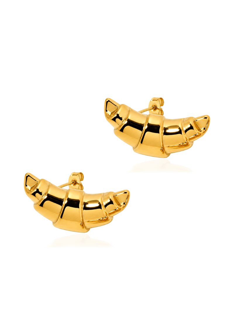 Golden Croissant Studs