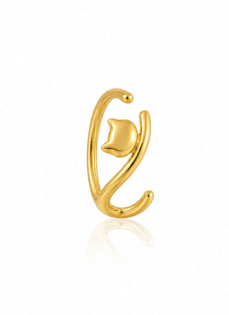 Golden Kitty Ring