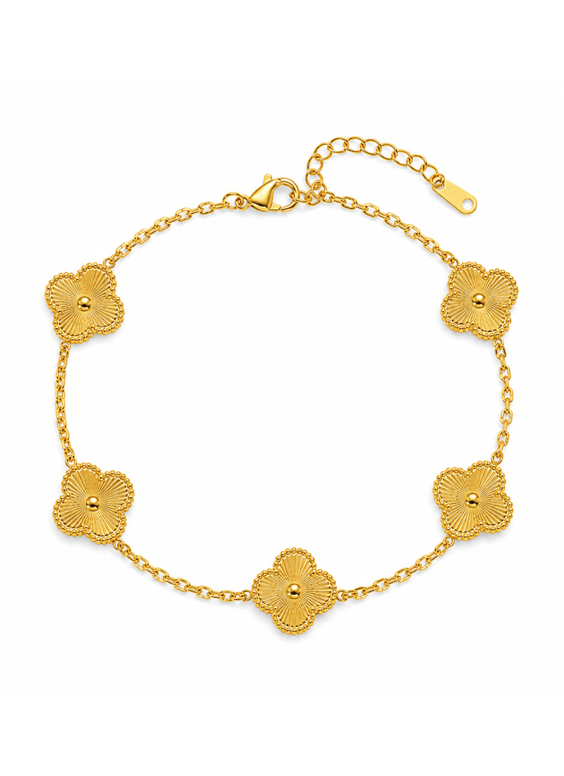 Golden Clover Bracelet:Gold