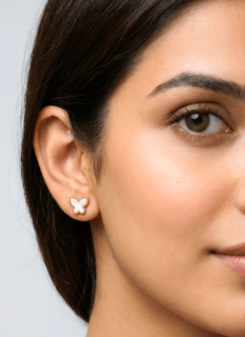 Ivory Flutter Studs